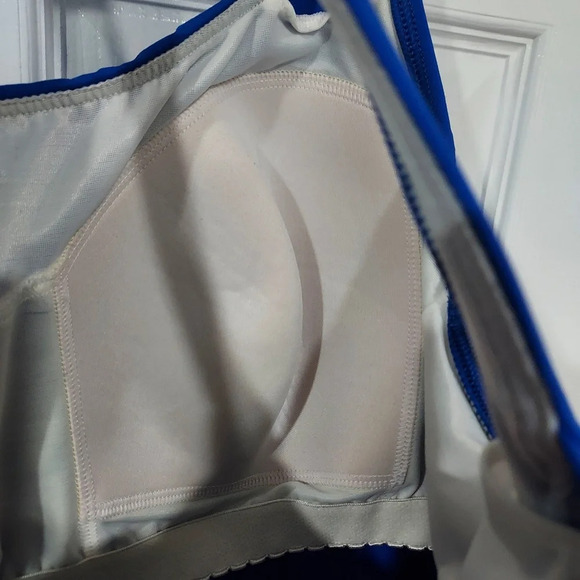 NWOT Lands' End Electric Blue Blouson Tankini Swimsuit Top in Size 18W - Picture 8 of 12